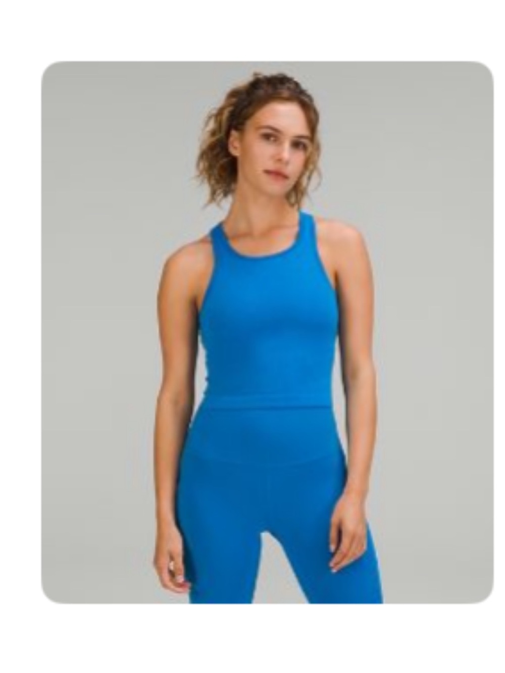 Lululemon Ebb to Street Cropped Racerback Tank Top